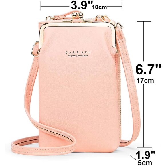 Women's Crossbody Wallet Purse Leather Small Bag Phone Holder Card Case - Picture 6 of 8